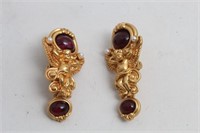 Elizabeth Taylor Glided Age Earrings