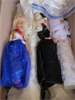LARGE BOX WITH 13 BARBIES