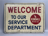 Kendall Motor Oils Service Department Sign