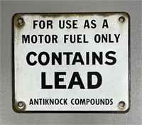 Gasoline Lead Sign