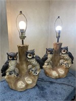 (2) VINTAGE OWL LAMPS - YOU GET BOTH - GREAT