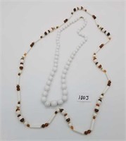 Two Long Beaded Necklaces