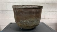 Patinated Plant Pot Coppery Planter