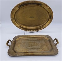 Two Brass Trays