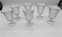 Six Cube Pattern Water Goblets