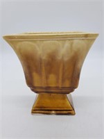 Mid Century Modern Yellow Flambe Glaze Vase