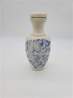 Blue & White Ceramic Covered Jar
