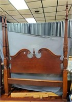 Cherry Queen Sized Carved Rice Bed