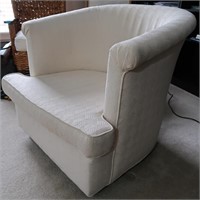 Ivory Upholstered Occasional Chair-30x33x29"
