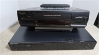 Panasonic VHS& Samsung DVD Playere w/Remotes