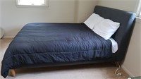 IKEA Queen Size Bed w/Padded Headboard, Mattress,