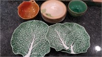 Set of Cabbage Leaf Bowls & Stoneware