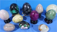 Glass & Alabaster Decorative Eggs & more