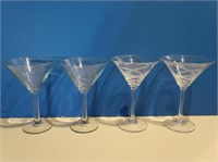 4 Lg Martini Glasses