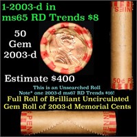 Shotgun Lincoln 1c roll, 2003-d 50 pcs in wrapper