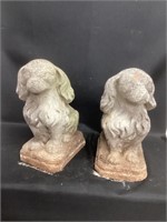 Concrete Garden Dog Statues 17.5”