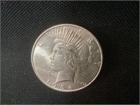 1934 Peace Silver Dollar,UNC
