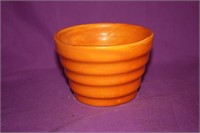 3" orange pottery planter