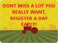 REGISTER to BID Early.