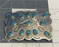 Nickel silver and turquoise belt