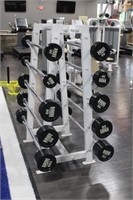 H. Strength Straight Bar Rack w/ weights
