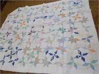 Lemoyne Star quilt 68 x81 Faded beauty looks like