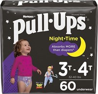 Pull-Ups Night Girls' Training Pants 3T,4T 60ct(2)