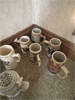 5 Collector Beer Steins