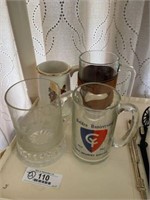 Four Collector Beer Steins
