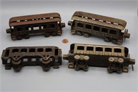 4 Pcs. Cast Iron Toy Train Set "23 Skidoo"
