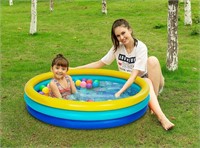 2 Pack 58'' Multicolor Inflatable Kiddie Pools Set