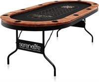 SereneLife Foldable and Portable Poker Game Table