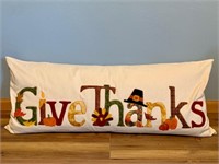 Thanksgiving Bench Pillow 16”x 36”