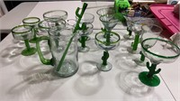 Assorted Cactus glasses & Pitcher