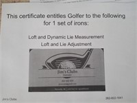 Loft and lie measurement and adjustment for 1 set