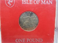 1979 Isle of Man 1 Pound Coin Elizabeth the 2nd