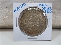 1962 Silver Mexico Peso