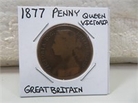 1877 Great Britain Penny (Queen Victoria)