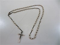 Antique Mother of Pearl Rosary 17&1/2"