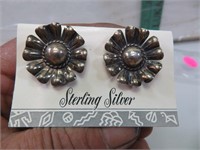 Vintage Native American Sterling Silver Earrings