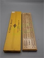 VTG E.S. Lowe Cribbage Game w Pegs, Instructions