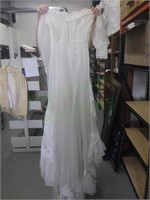 Vintage Long Sleeve Lace & Beaded Wedding Dress