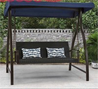 Cameron Woven Patio Swing with Canopy