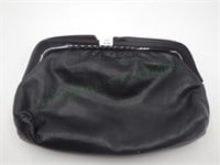 Vintage Sleek Black Evening Clutch Bag
