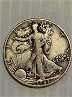 1943 D Walking Liberty Silver Half