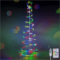 Spiral Christmas Tree with Lights