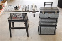 Lot 20: Skil Saw Table Saw & Stanley Tool Chest