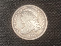 1835 Bust Dime,Cleaned