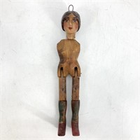 Wooden Folk Carved Painted Doll