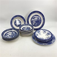 Blue Willow Staffordshire, etc. & Misc China